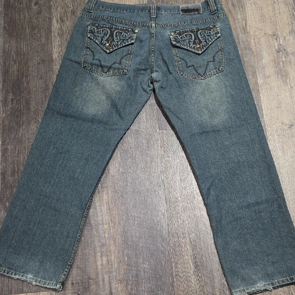 NBN Gear Men's Jeans Size 40x34 Embroidered Back Pocket Medium Wash - Picture 6 of 9